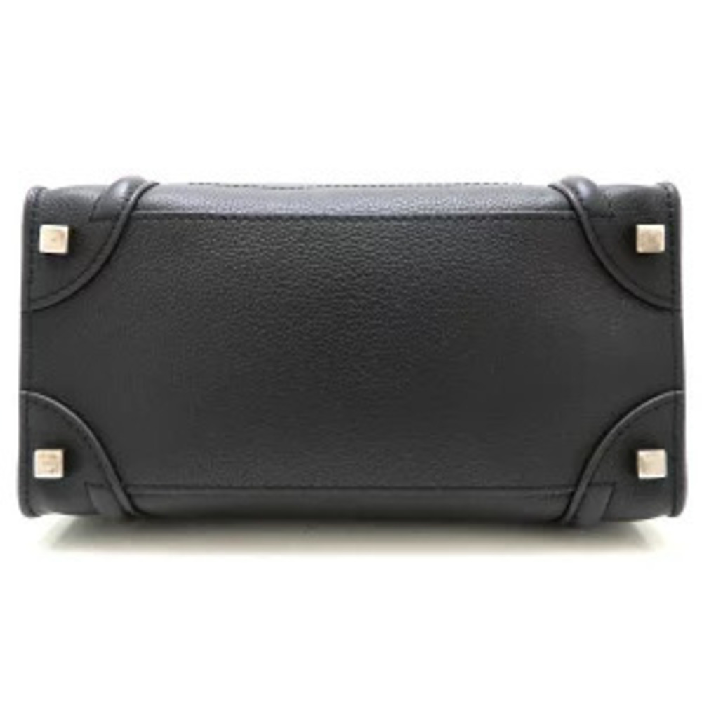 CELINE Luggage Shopper Handbag Leather Black - Picture 3 of 9